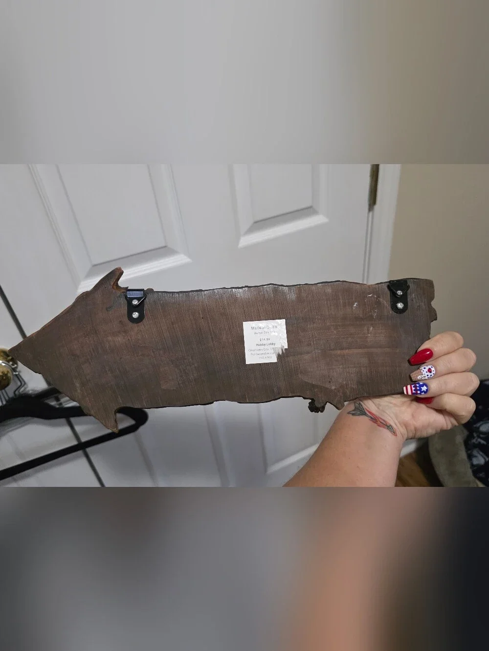 Hobby Lobby Brown & Black 'Outhouse' Wood-Plank Wall Sign